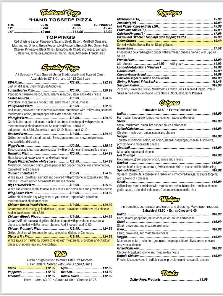 Boonda's Hometown Pizza Menu image 3
